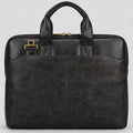 Atom Basics Vegan Leather Laptop Bag – Black Premium Briefcase for Professionals