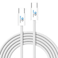 Atom Basics FlexWeave Type-C Charging Cable - Classic White
