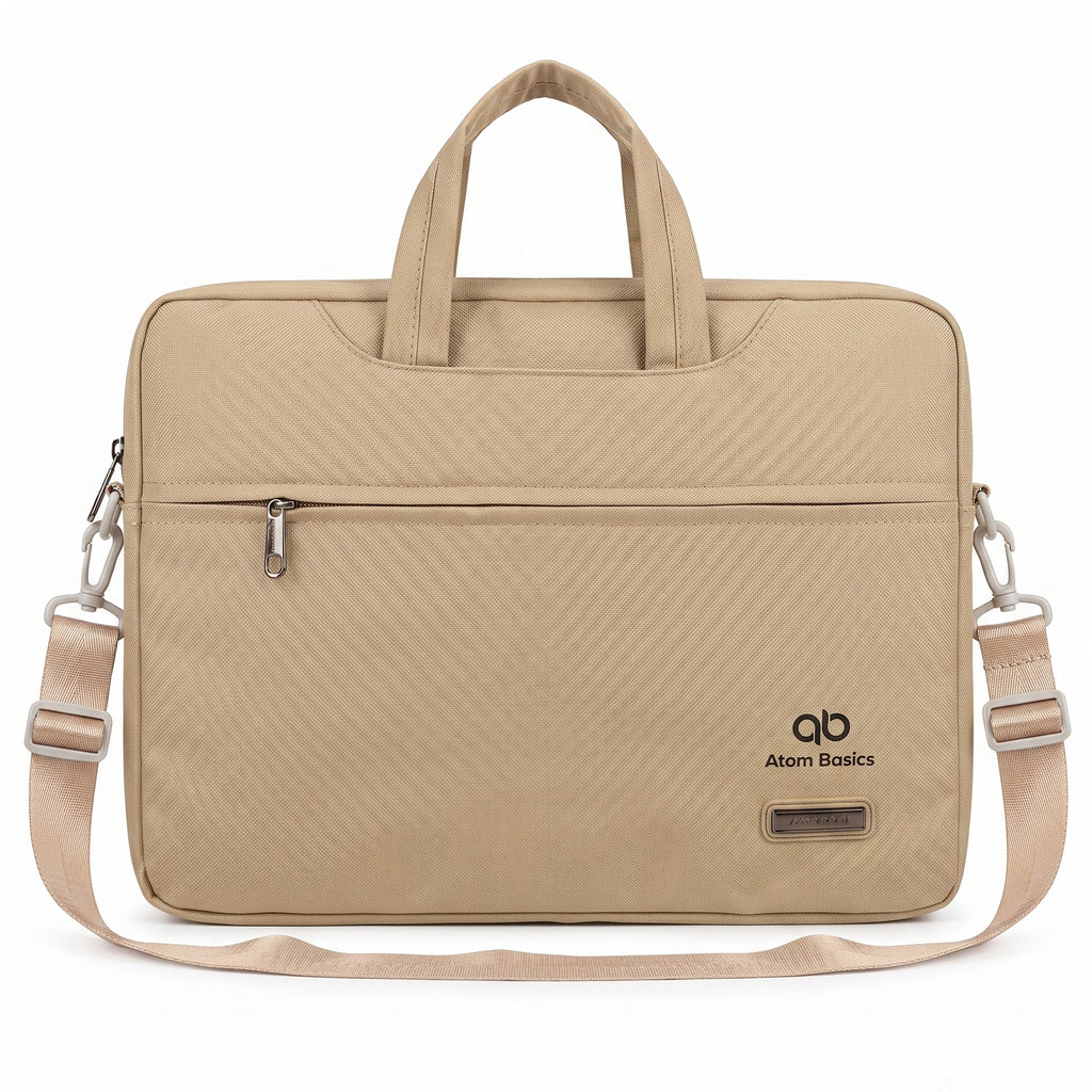 Atom Basics Executive Laptop Briefcase – Cream Beige