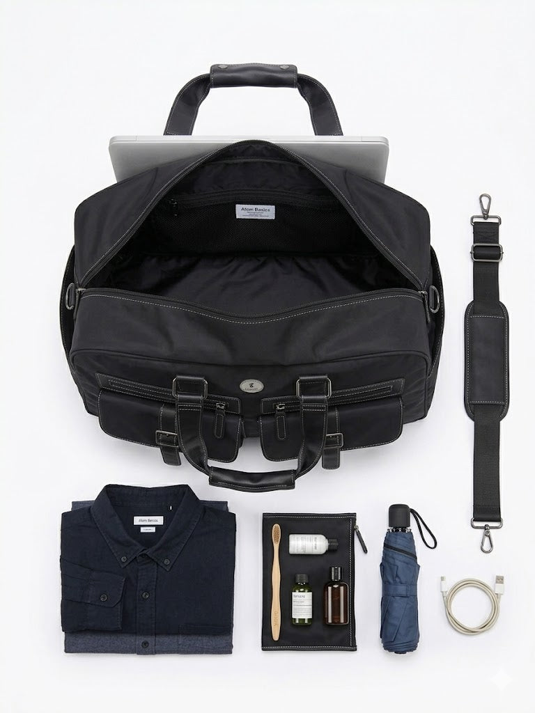 Atom Basics Executive Travel & Work Briefcase – Black