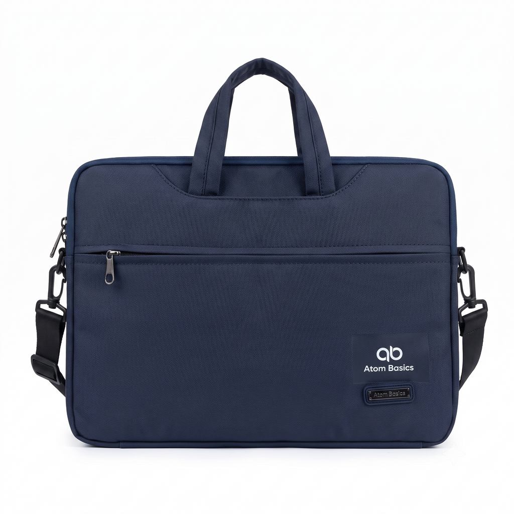 Atom Basics Executive Laptop Briefcase – Deep Blue