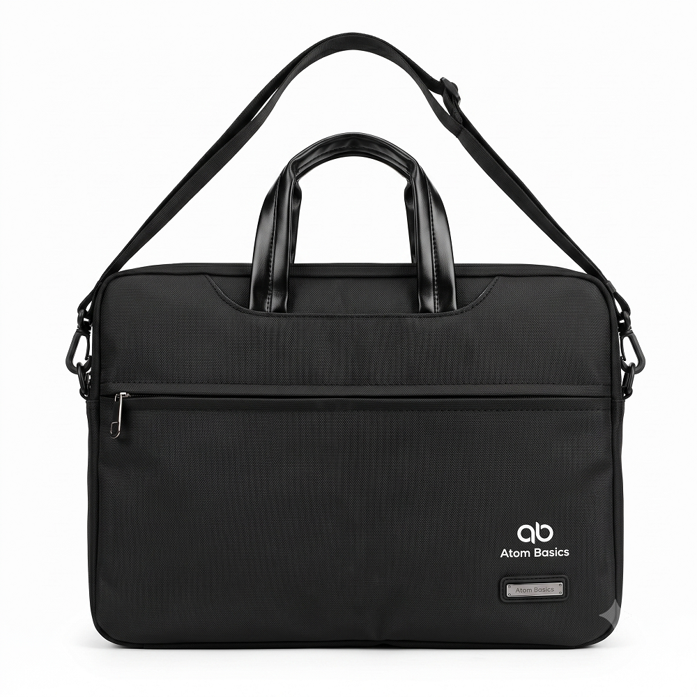 Atom Basics Executive Laptop Briefcase – Carbon Black