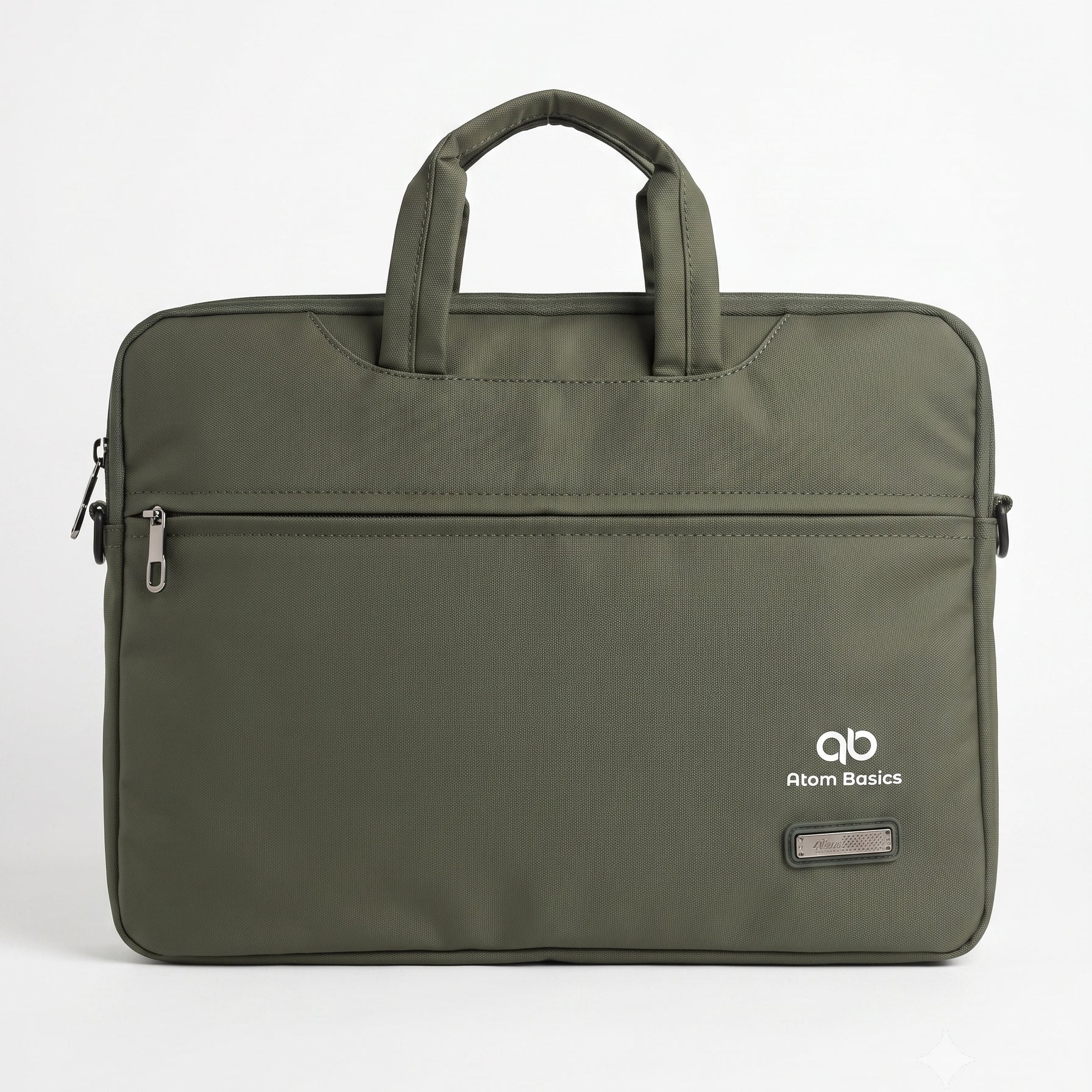 Atom Basics Executive Laptop Briefcase – Olive Green