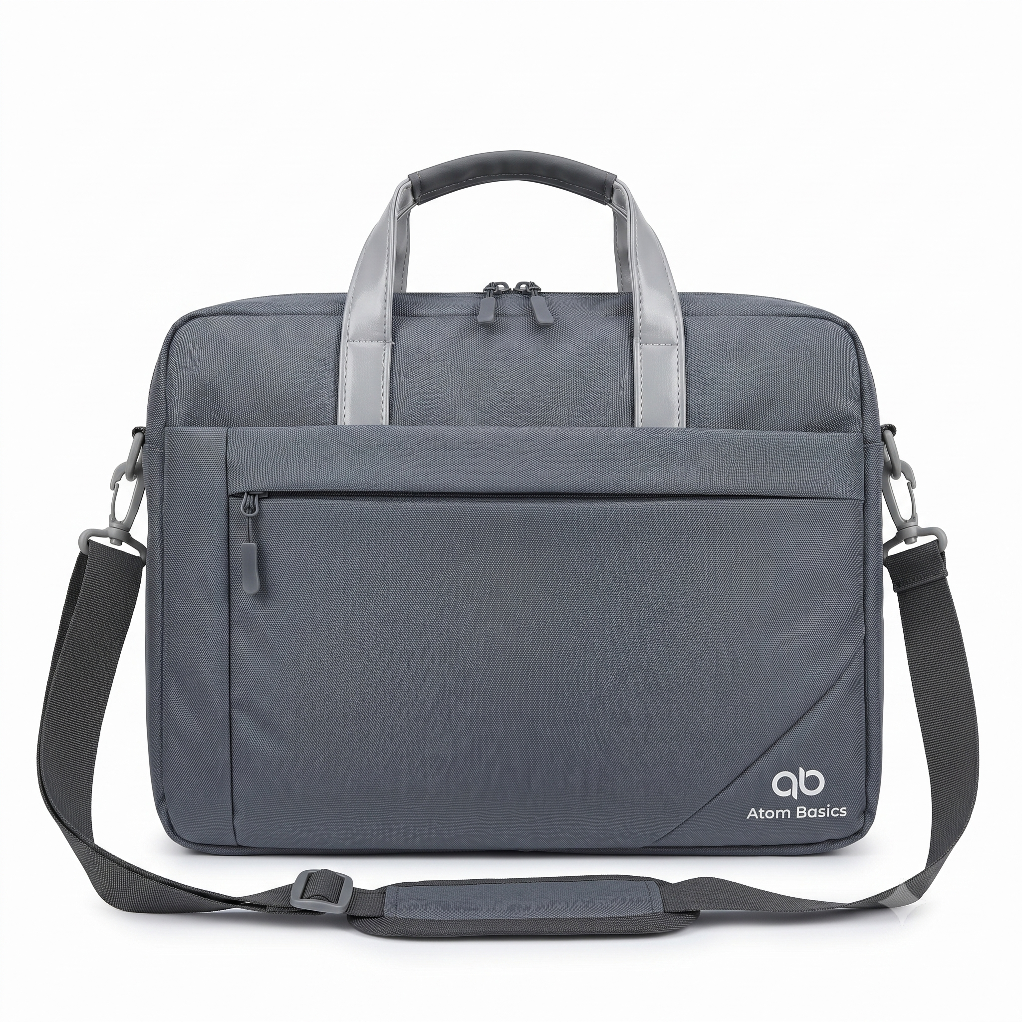 Atom Basics Multi-Compartment Laptop Messenger Tote – Grey