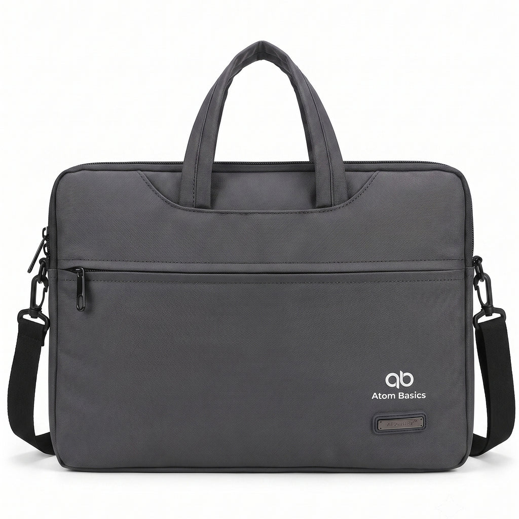 Atom Basics Executive Laptop Briefcase – Dark Grey