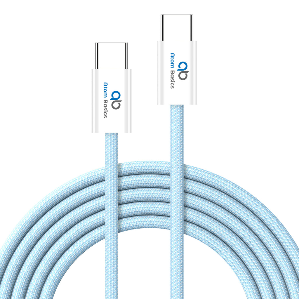 Atom Basics FlexWeave Type-C Charging Cable - Sky Blue