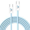 Atom Basics FlexWeave Type-C Charging Cable - Sky Blue