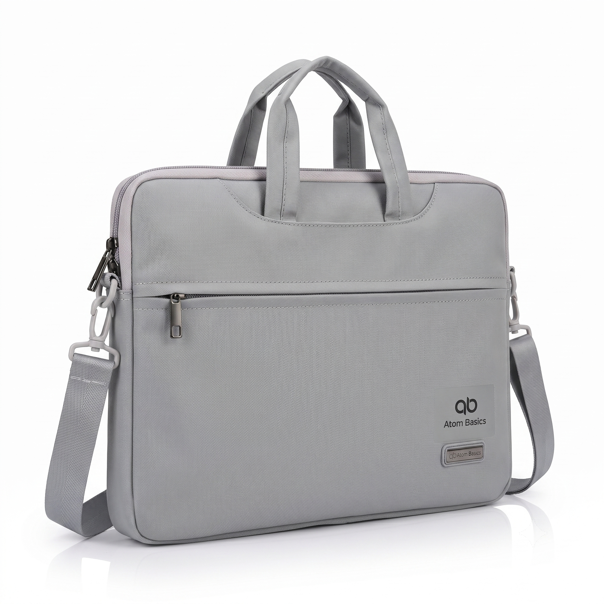 Atom Basics Executive Laptop Briefcase – Light Grey