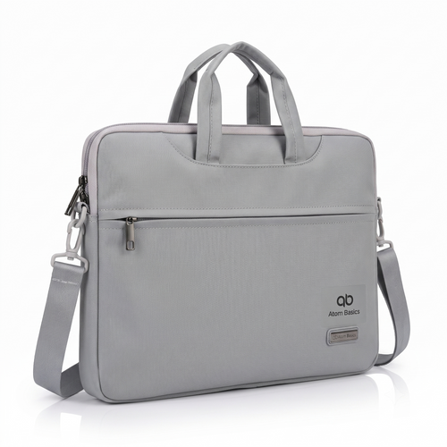 Atom Basics Executive Laptop Briefcase – Light Grey