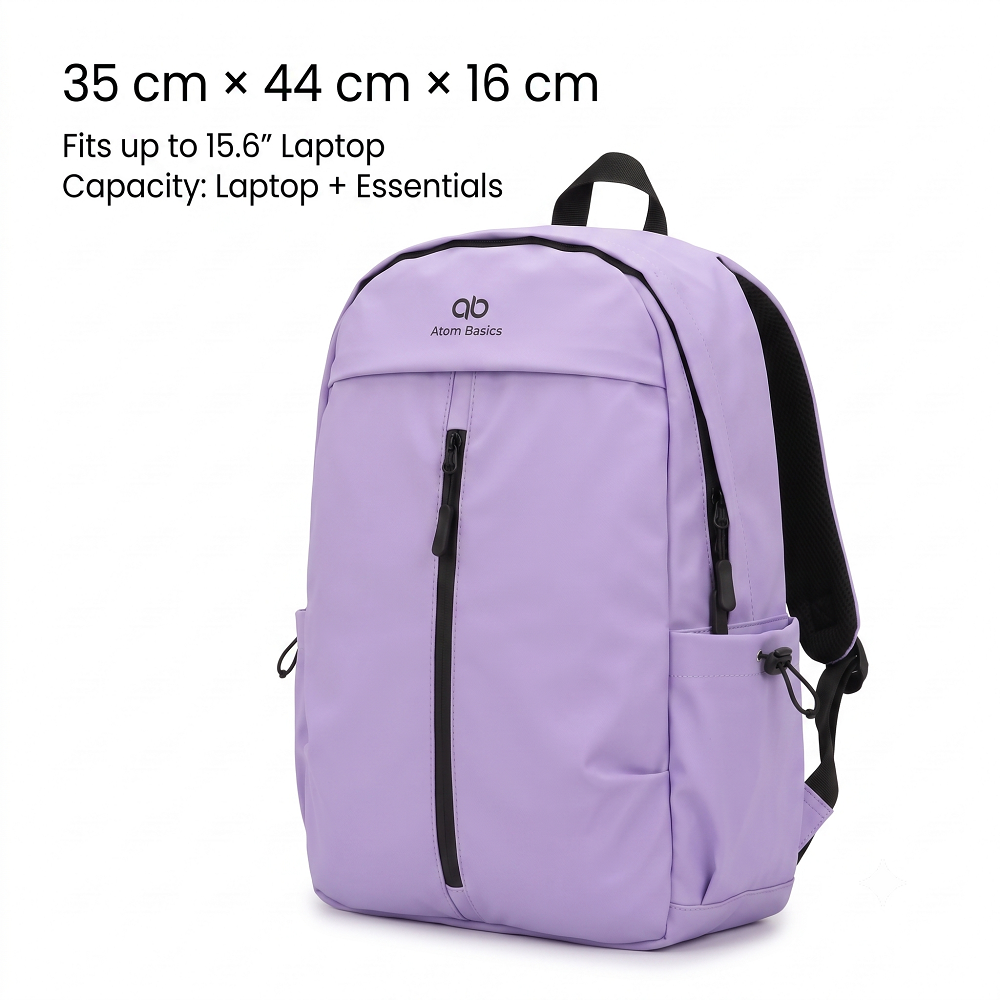 Atom Basics UrbanShield Everyday Laptop Backpack – Lavendar