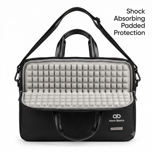 Atom Basics Executive Laptop Briefcase – Carbon Black