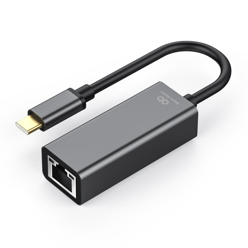 Atom Basics USB-C to RJ45 Gigabit Ethernet Adapter (Aluminium Body)