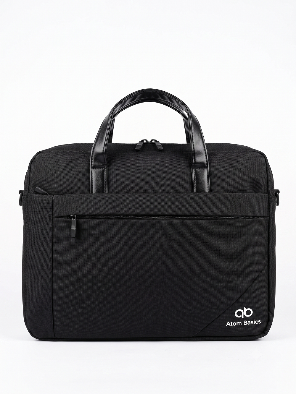 Atom Basics Multi-Compartment Laptop Messenger Tote – Black