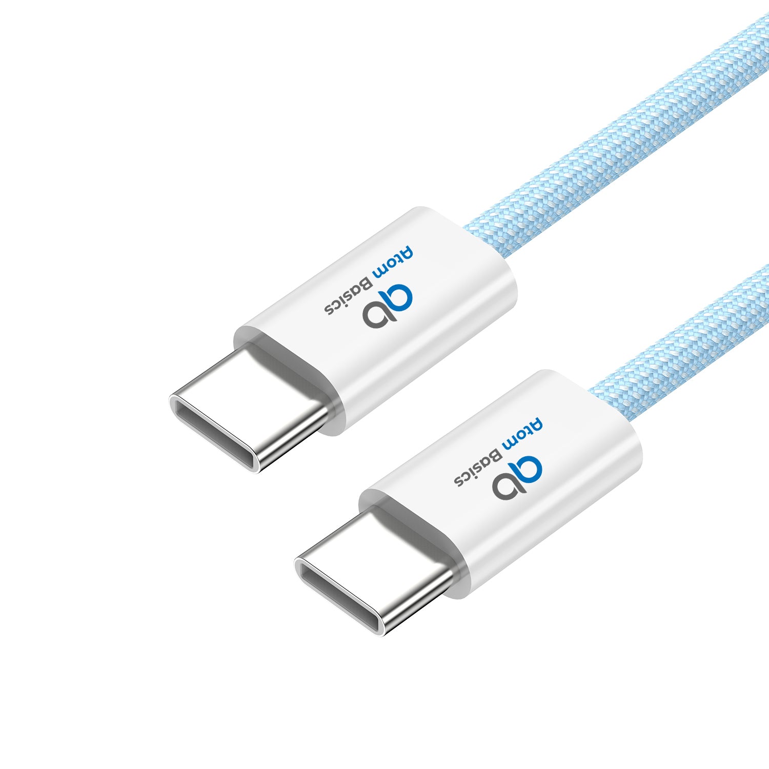 Atom Basics FlexWeave Type-C Charging Cable - Sky Blue