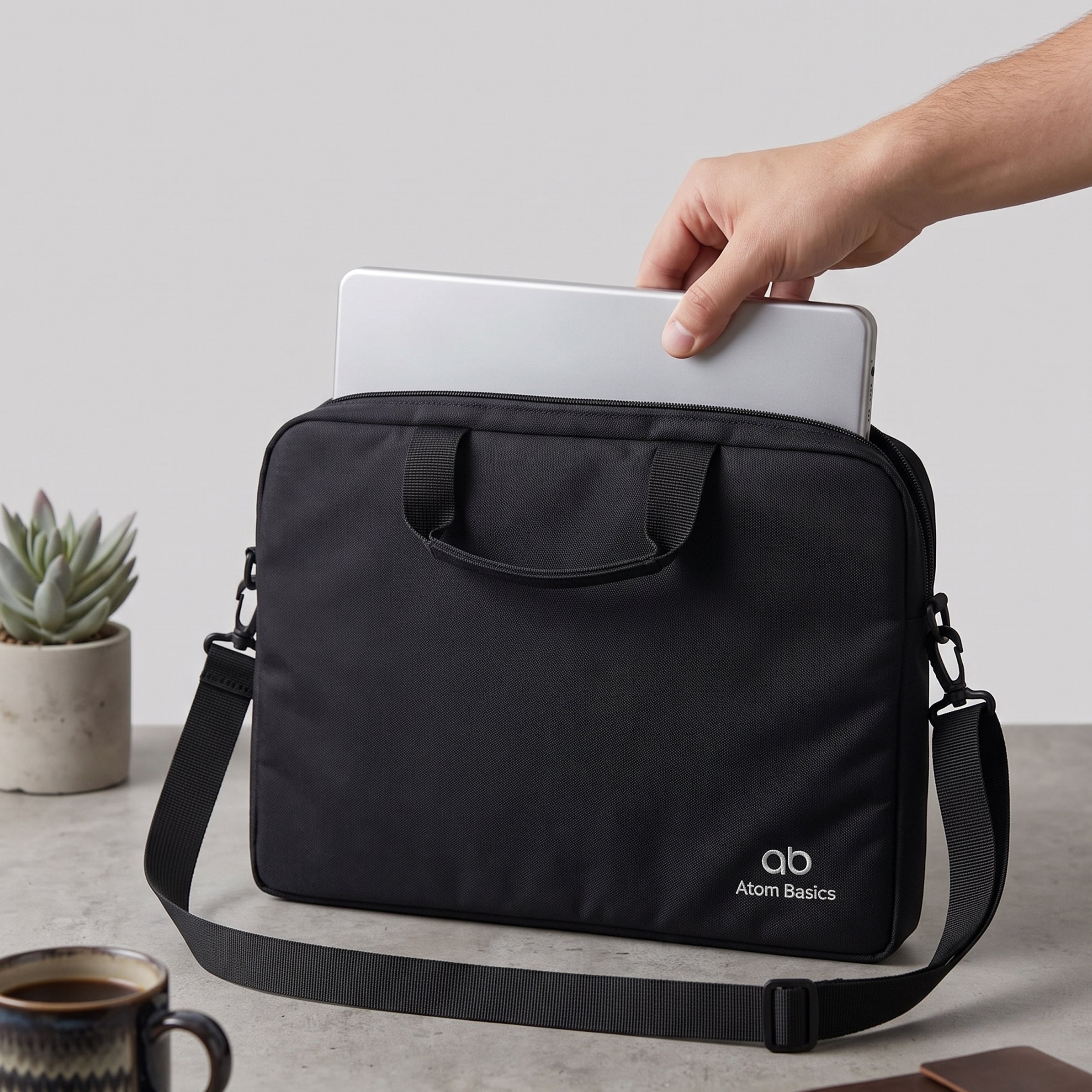 Atom Basics Sleek Laptop Messenger Bag
