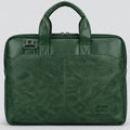 Atom Basics Vegan Leather Laptop Bag – Olive Green Premium Briefcase for Professionals