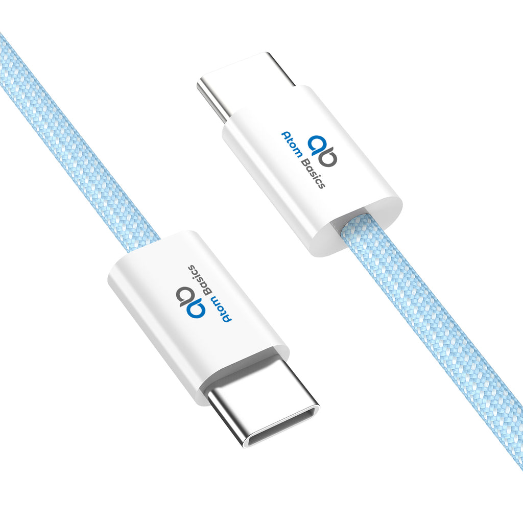 Atom Basics FlexWeave Type-C Charging Cable - Sky Blue