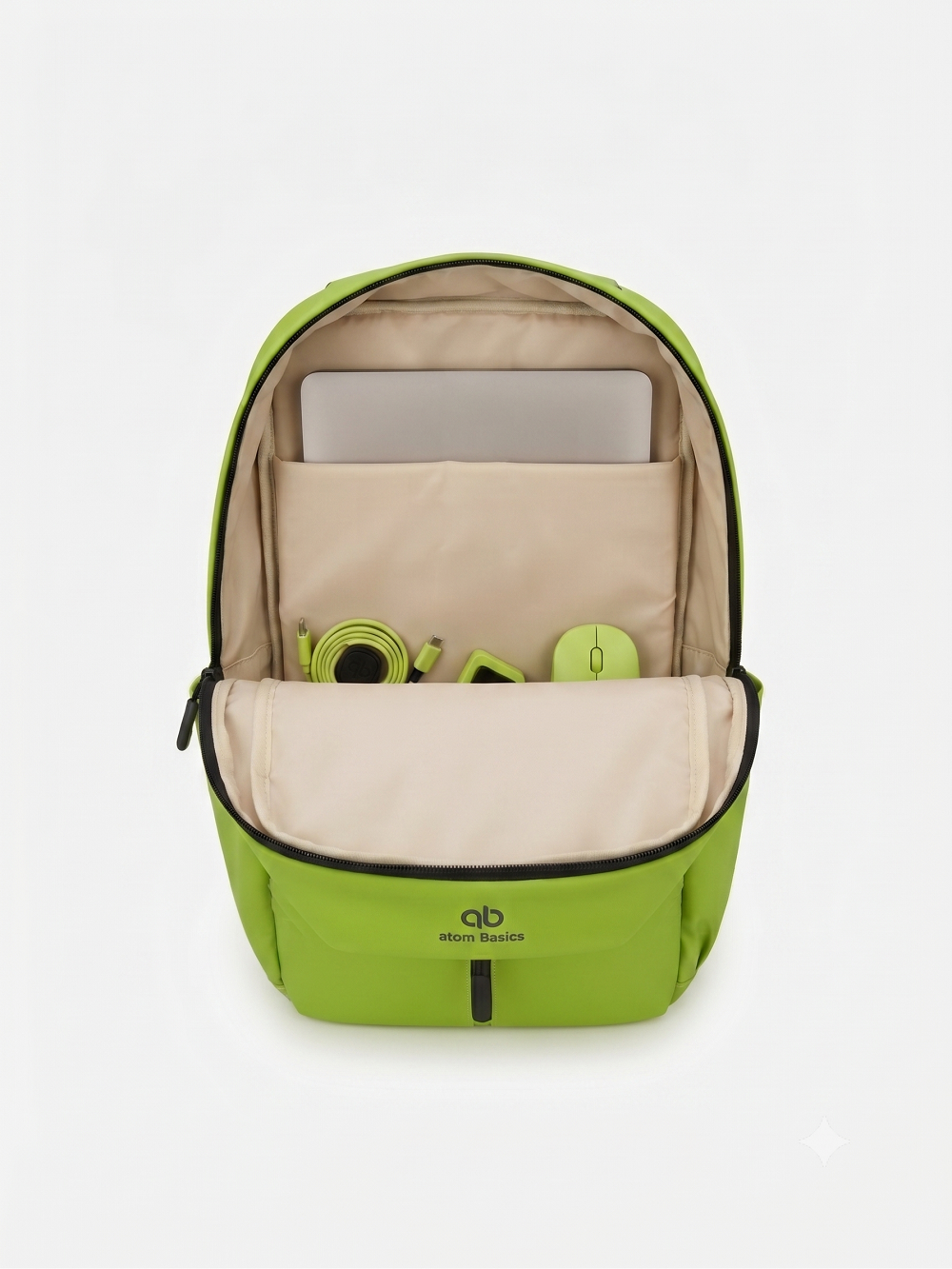 Atom Basics UrbanShield Everyday Laptop Backpack – Green