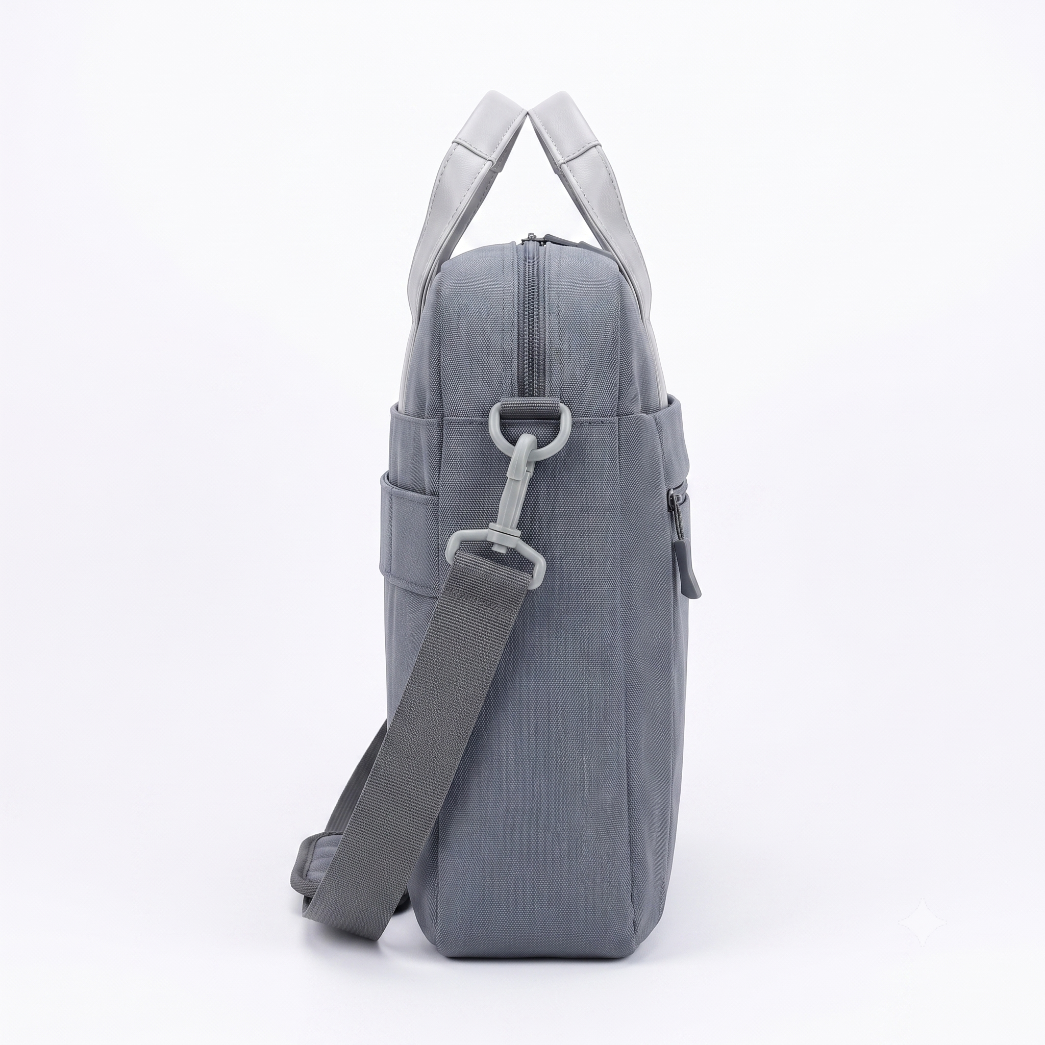Atom Basics Multi-Compartment Laptop Messenger Tote – Grey