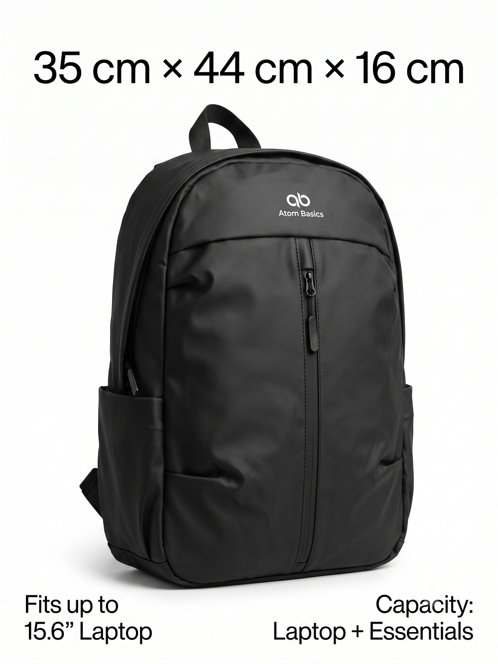 Atom Basics UrbanShield Everyday Laptop Backpack – Black
