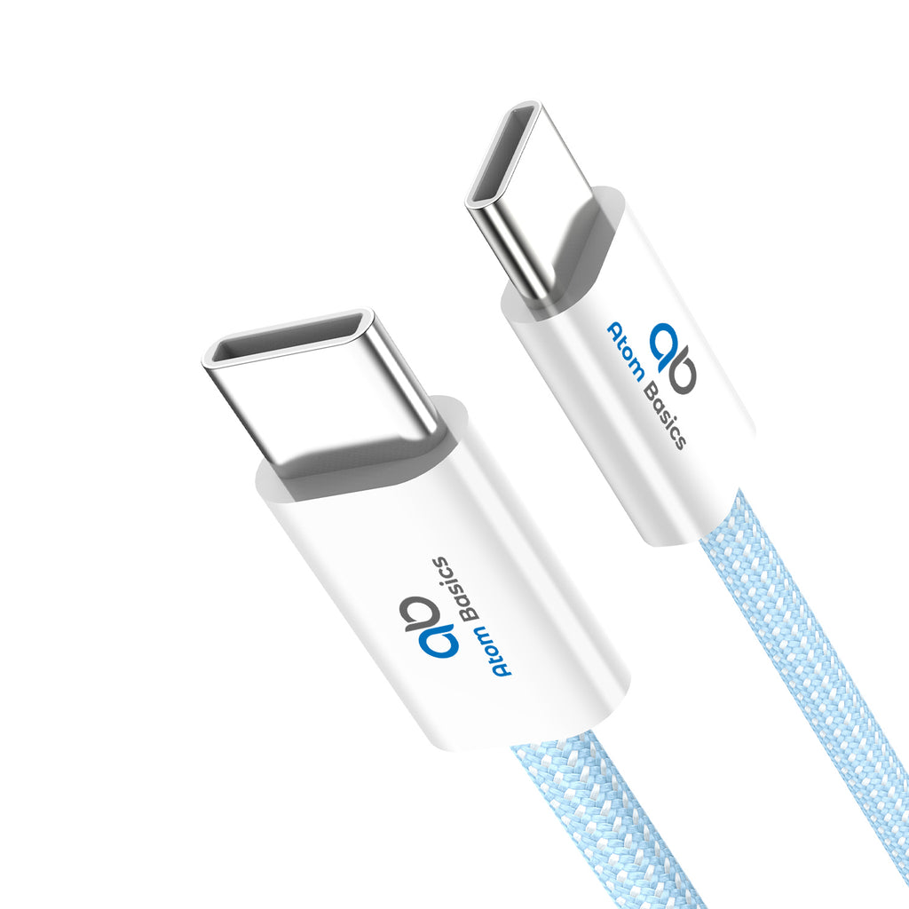 Atom Basics FlexWeave Type-C Charging Cable - Sky Blue