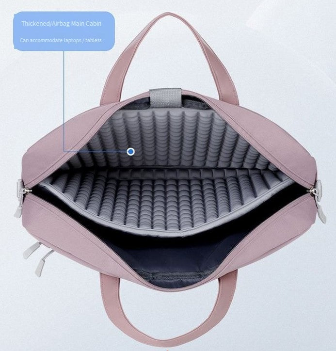 Atom Basics Multi-Compartment Laptop Messenger Tote – Lavendar