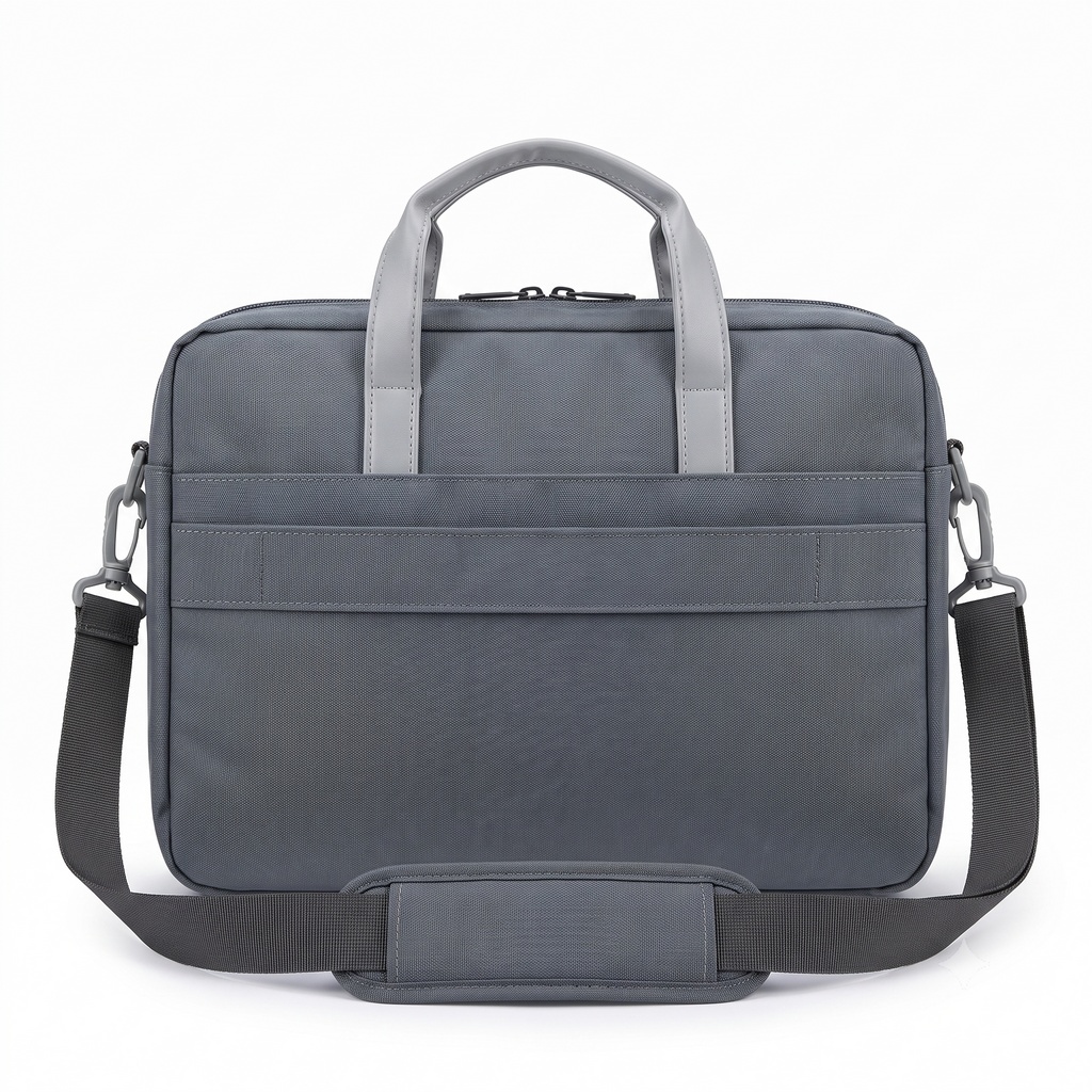Atom Basics Multi-Compartment Laptop Messenger Tote – Grey