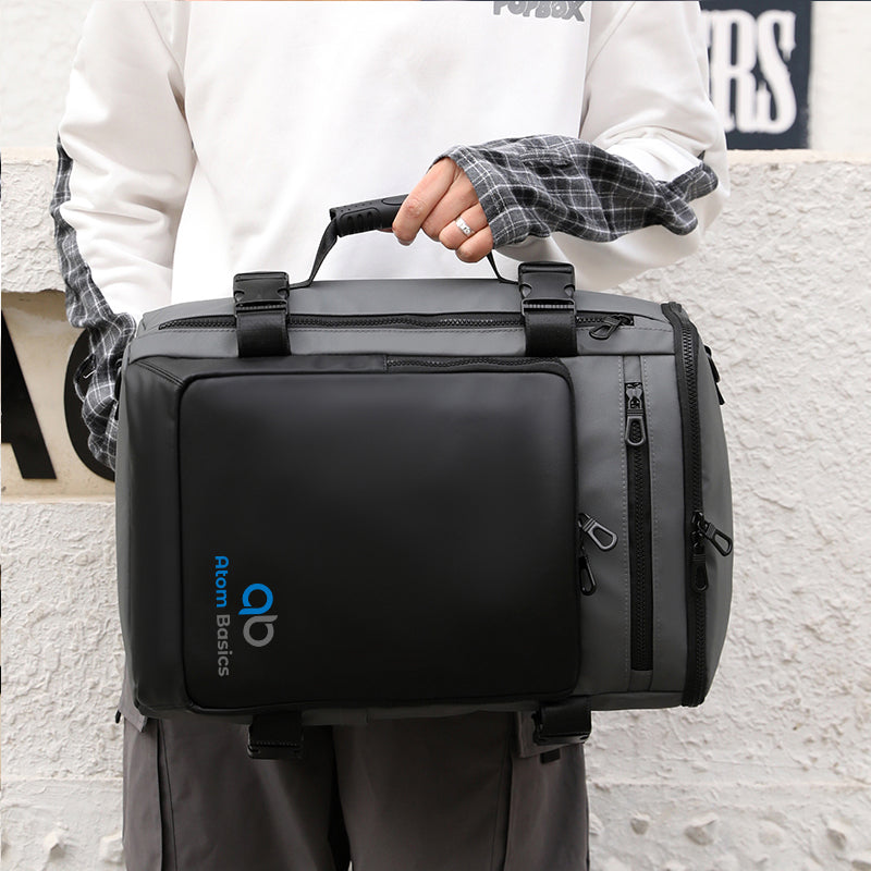 Atom Basics ProShield Utility Laptop Backpack - Black and Grey