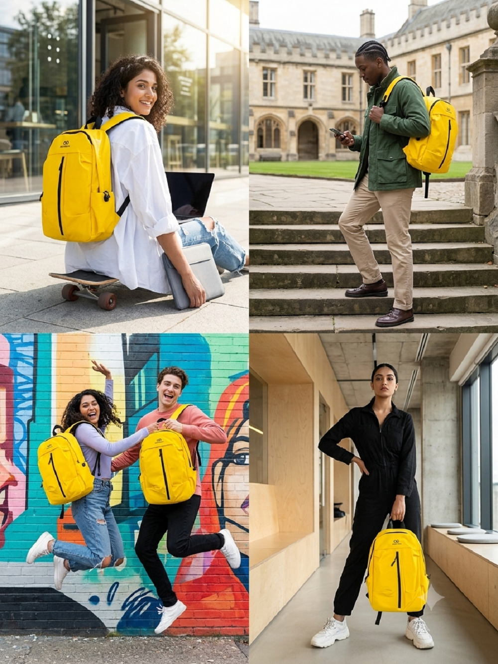 Atom Basics UrbanShield Everyday Laptop Backpack – Yellow