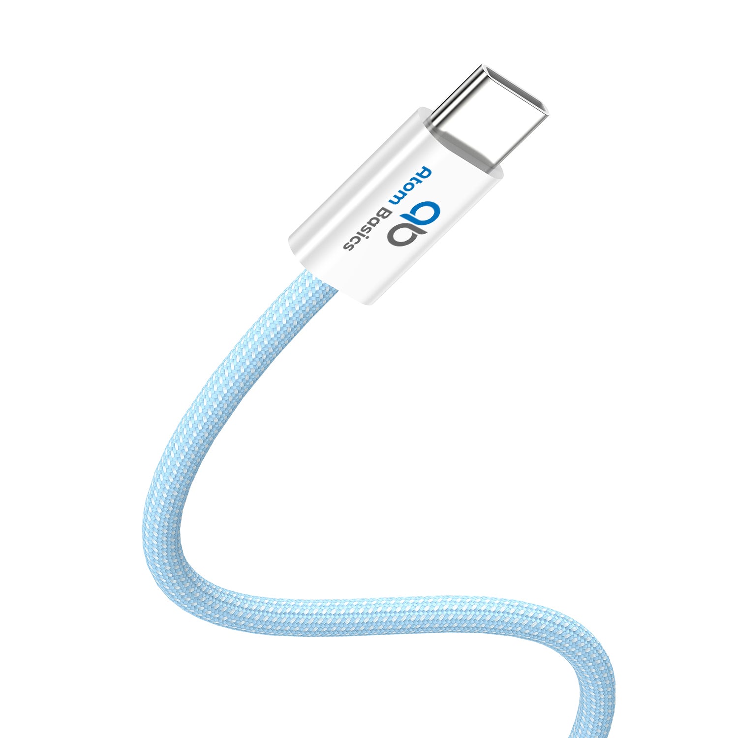 Atom Basics FlexWeave Type-C Charging Cable - Sky Blue
