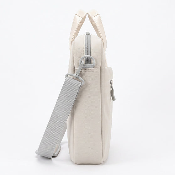 Atom Basics Multi-Compartment Laptop Messenger Tote – Cream