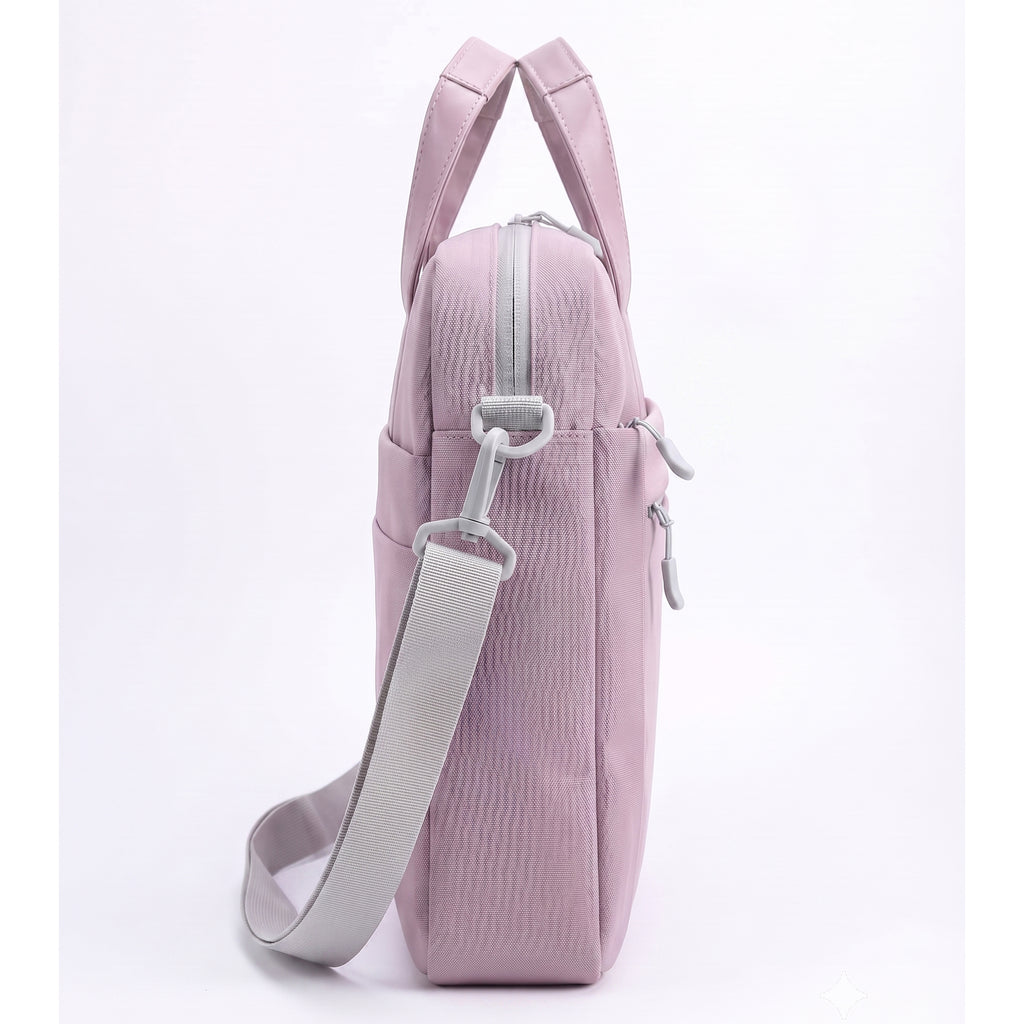Atom Basics Multi-Compartment Laptop Messenger Tote – Lavendar