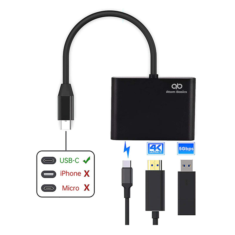 Atom Basics USB-C Multiport Adapter