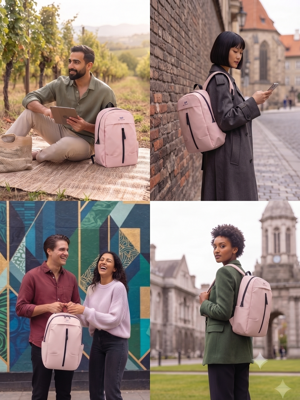 Atom Basics UrbanShield Everyday Laptop Backpack – Pink