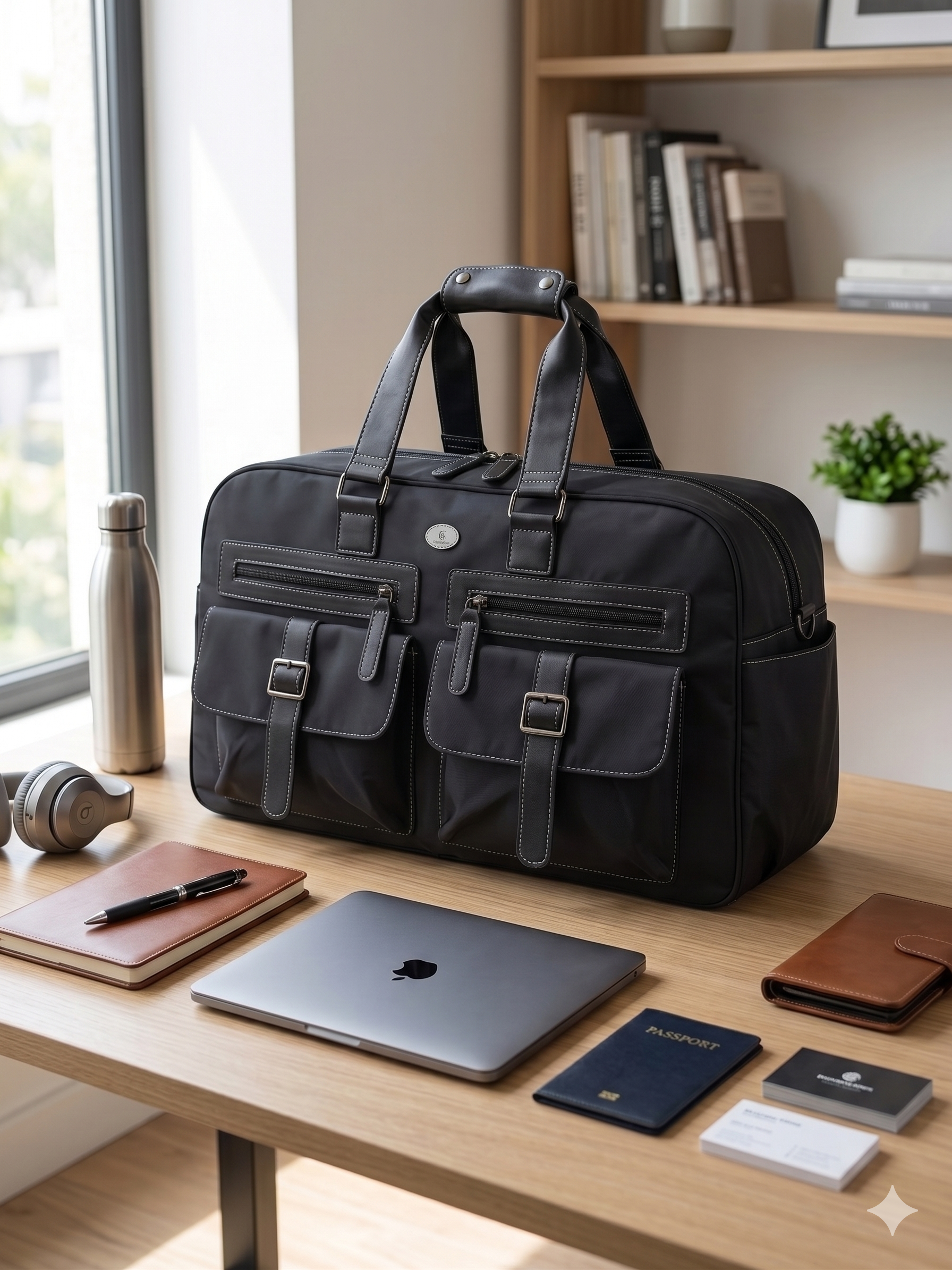 Atom Basics Executive Travel & Work Briefcase – Black