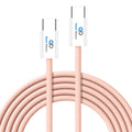 Atom Basics FlexWeave Type-C Charging Cable - Peach Pink