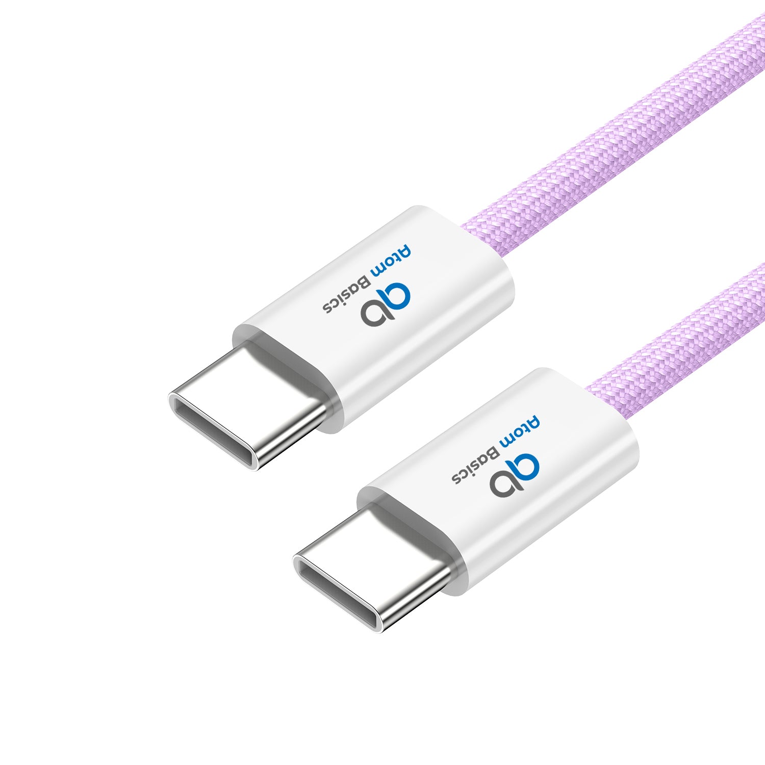 Atom Basics FlexWeave Type-C Charging Cable - Lavender Purple