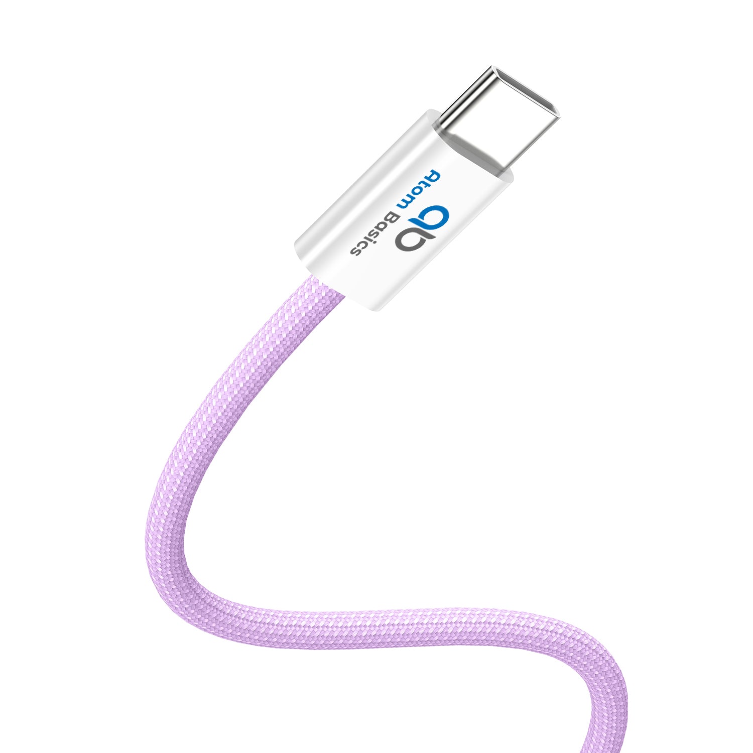 Atom Basics FlexWeave Type-C Charging Cable - Lavender Purple
