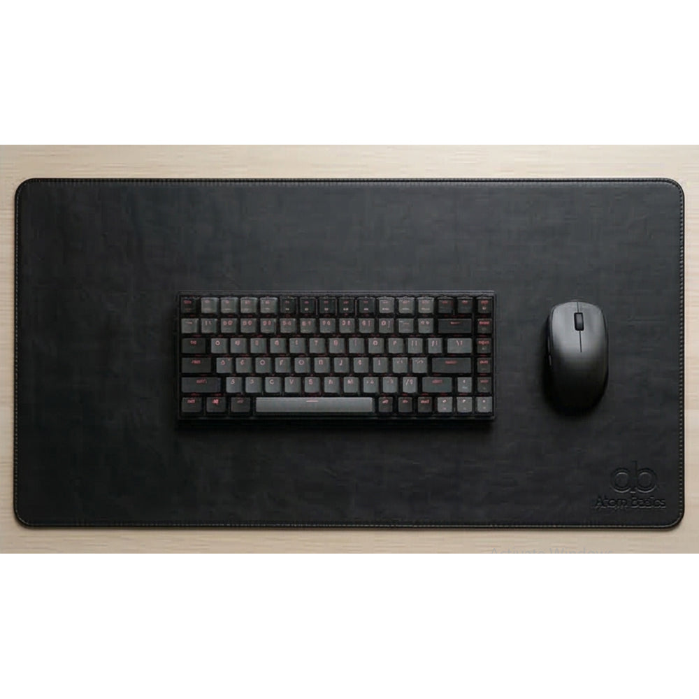 Atom Basics Premium Desk Mat – Dual Tone Executive Edition - White & Black