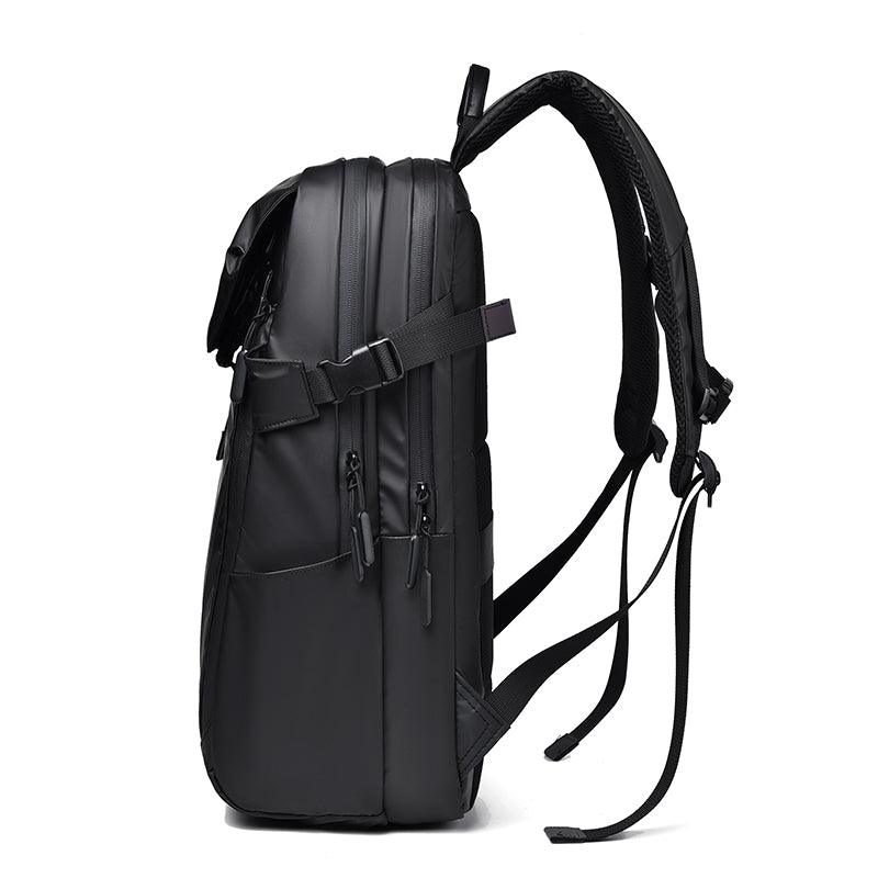 Atom Basics Black Backpack with Purple Strap