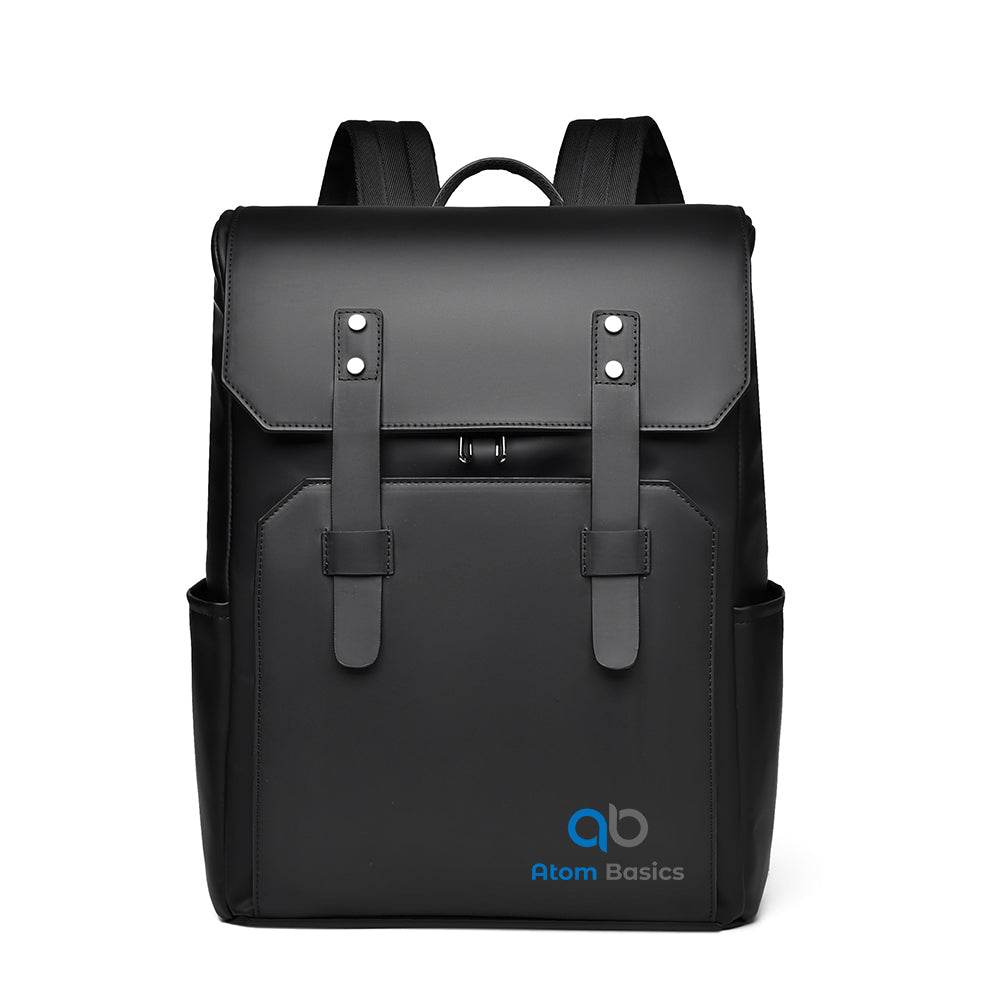 Atom Basics HeritageFlap Classic Backpack - Matte Black
