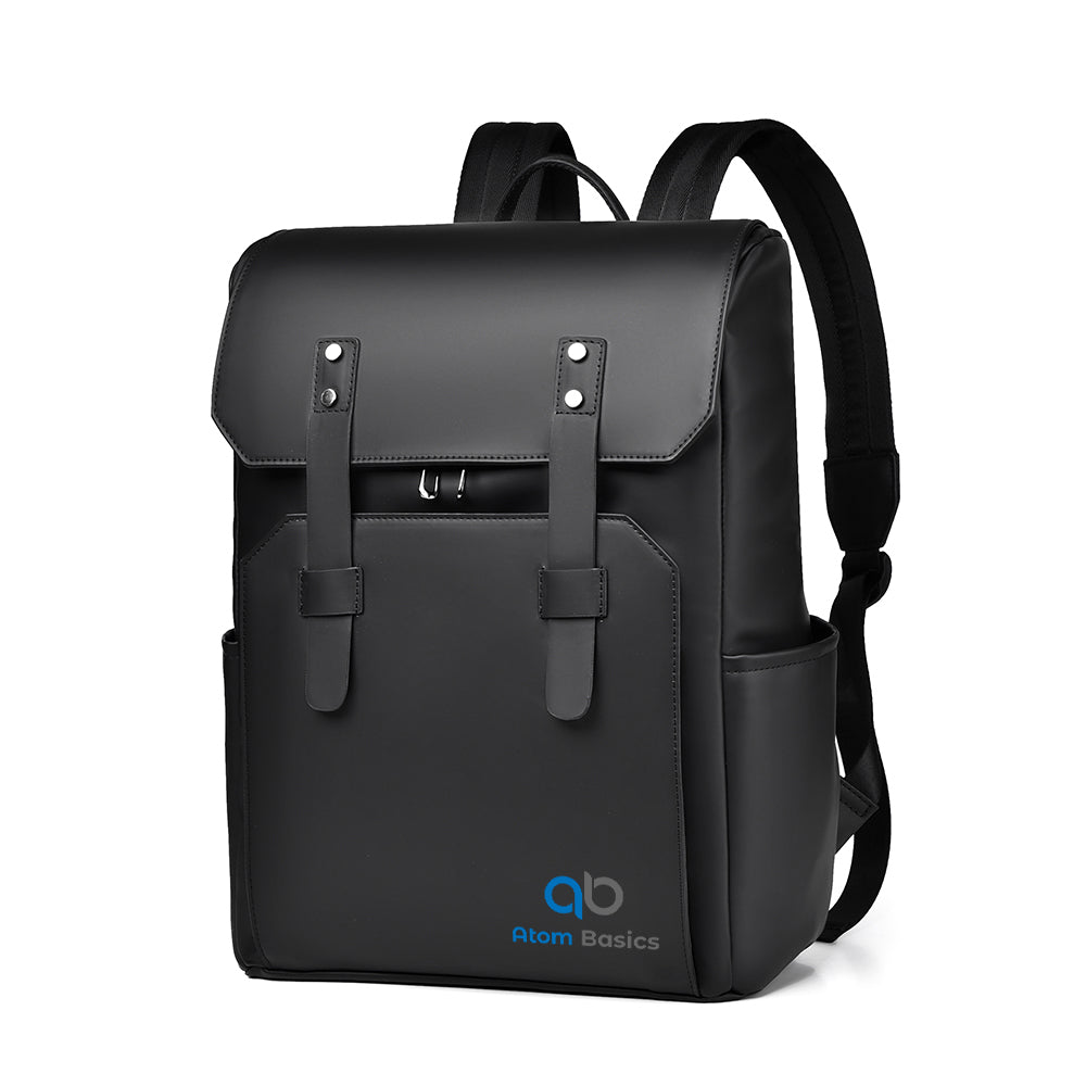Atom Basics HeritageFlap Classic Backpack - Matte Black