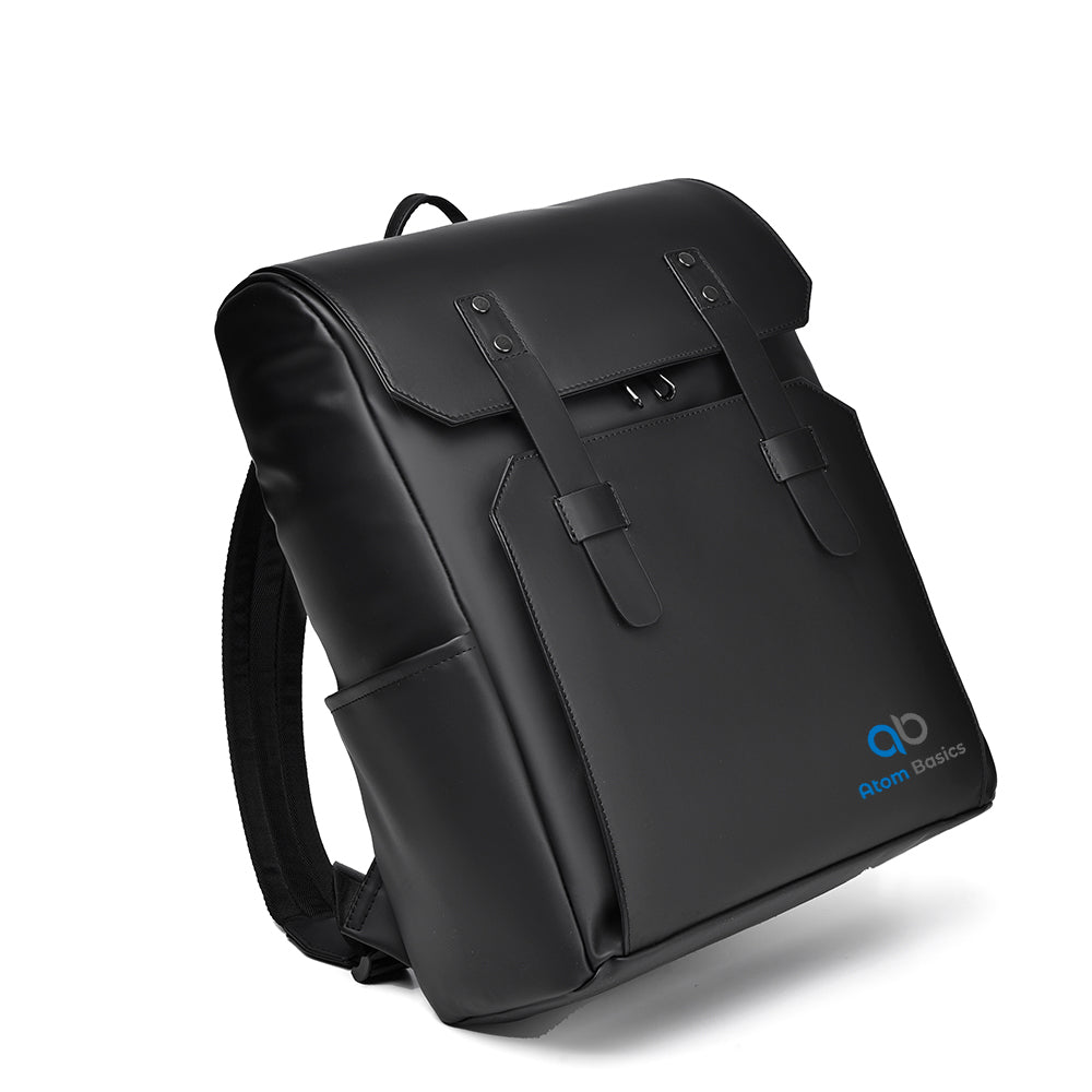 Atom Basics HeritageFlap Classic Backpack - Matte Black