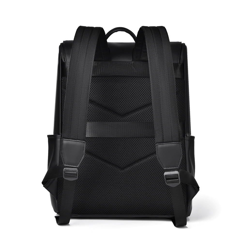 Atom Basics HeritageFlap Classic Backpack - Matte Black