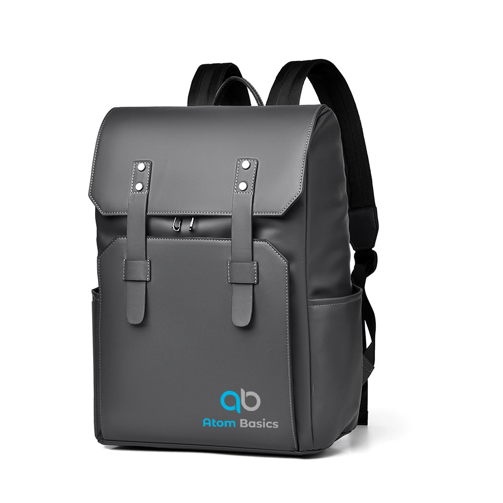 Atom Basics HeritageFlap Classic Backpack - Stone Grey