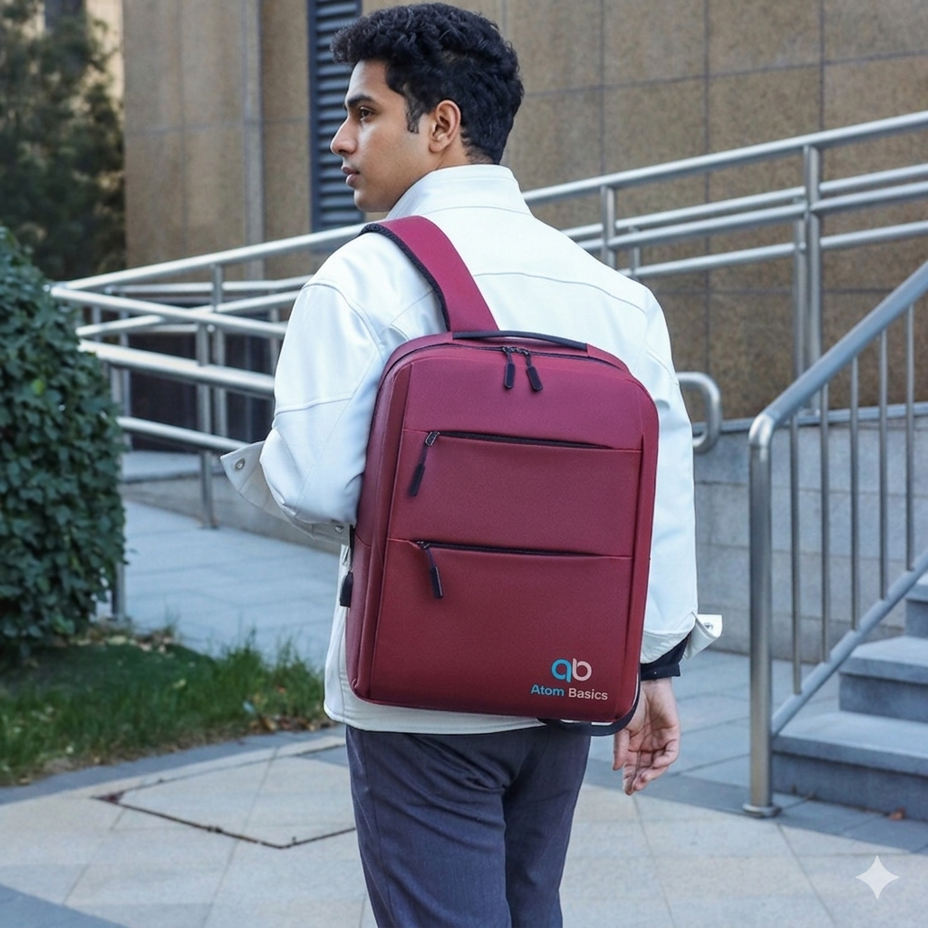 Atom Basics UrbanSet 3-in-1 Combo Backpack - Crimson Red