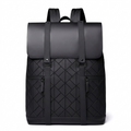 Atom Basics LuxeGrid Flap Backpack - Grey and Black Check