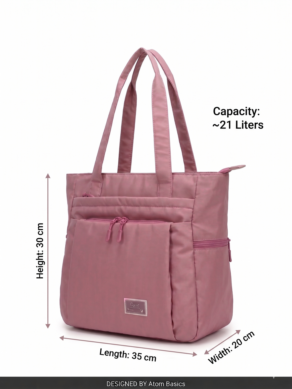 Atom Basics Everyday Utility Tote Bag – Blush Pink