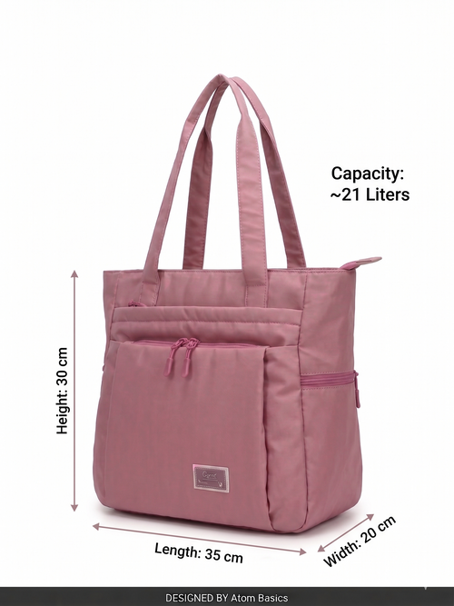 Atom Basics Everyday Utility Tote Bag – Blush Pink
