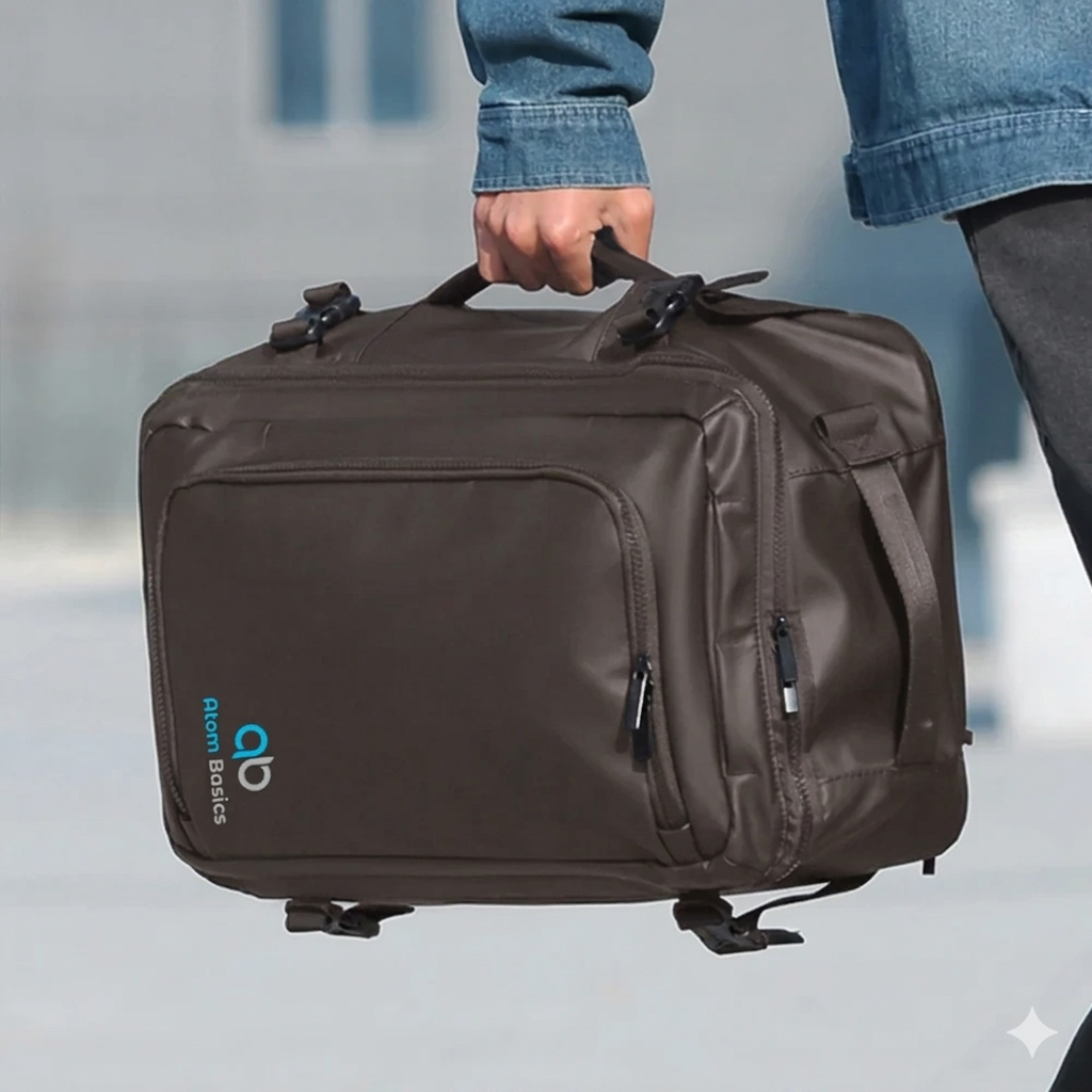 Atom Basics FlexCarry Convertible Travel Backpack - Brown